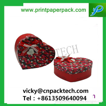 Elegant Heart-Shaped Wedding Favors Paper Gift Ring Box Two Piece Set-up Jewelry Box